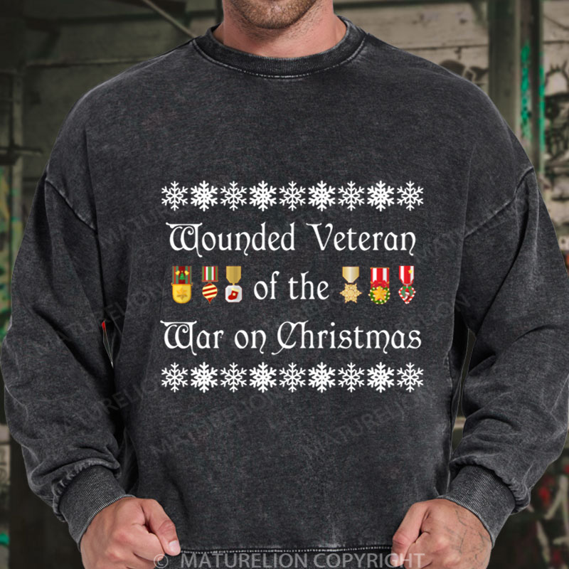 Maturelion Men's Sweatshirt War on DTG Washed Sweatshirt