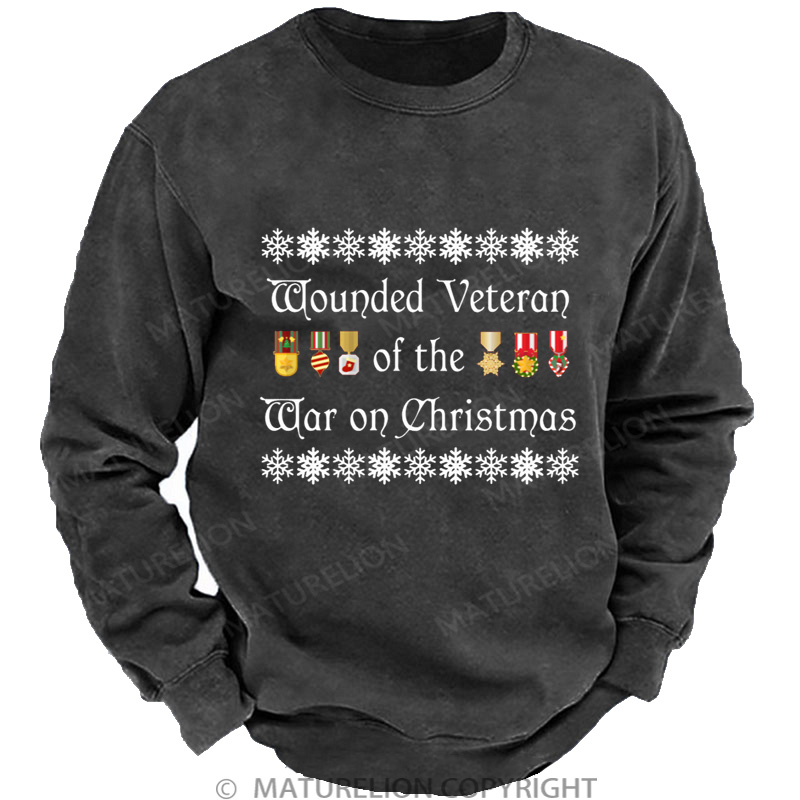 Maturelion Men's Sweatshirt War on DTG Washed Sweatshirt