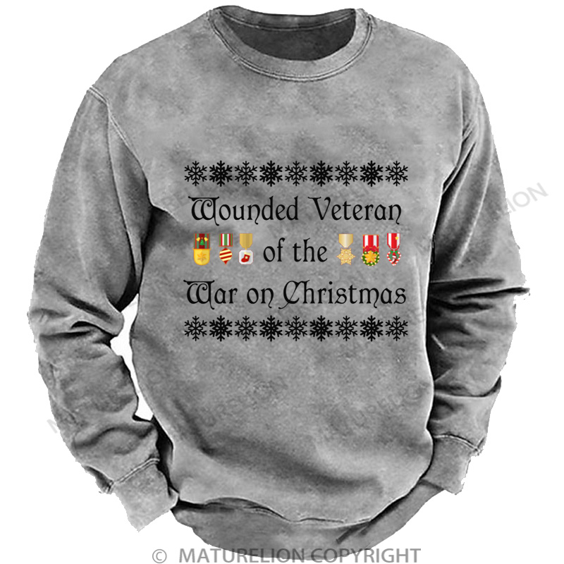 Maturelion Men's Sweatshirt War on DTG Washed Sweatshirt