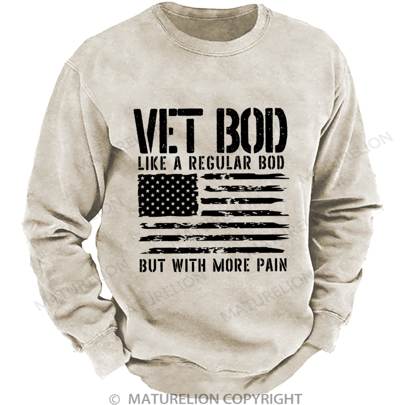 Maturelion Men's Sweatshirt Dad Gifts DTG Washed Sweatshirt