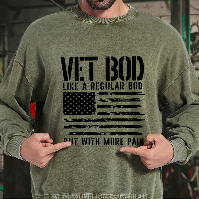 Maturelion Men's Sweatshirt Dad Gifts DTG Washed Sweatshirt