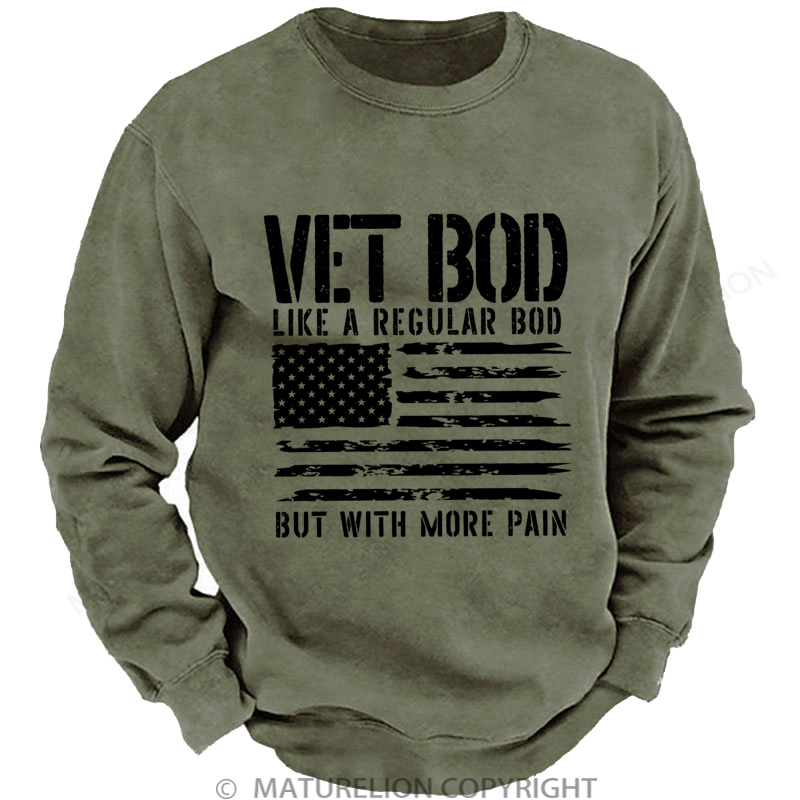 Maturelion Men's Sweatshirt Dad Gifts DTG Washed Sweatshirt