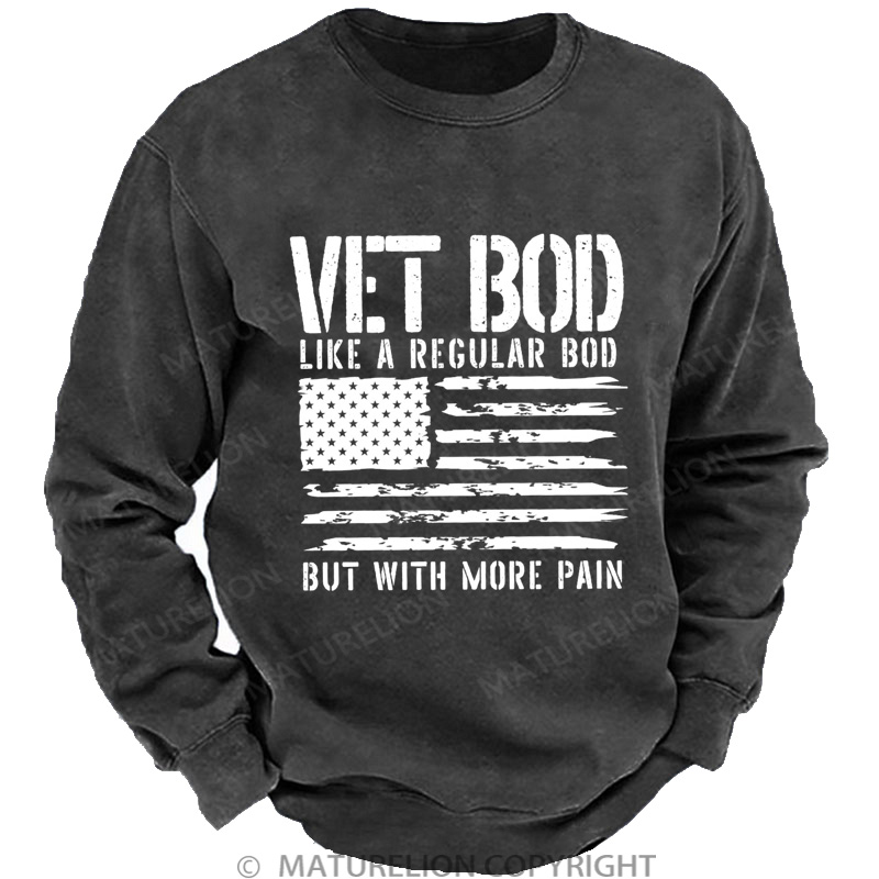 Maturelion Men's Sweatshirt Dad Gifts DTG Washed Sweatshirt