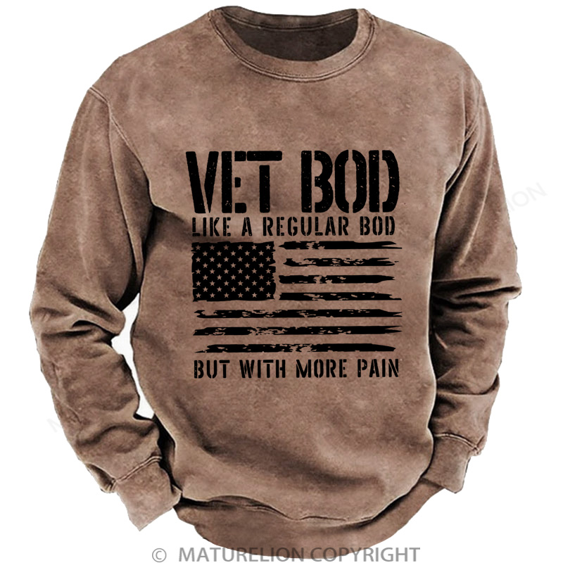 Maturelion Men's Sweatshirt Dad Gifts DTG Washed Sweatshirt