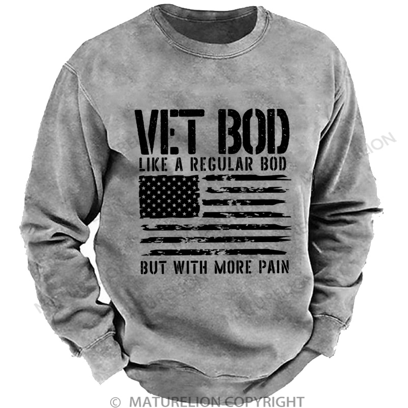 Maturelion Men's Sweatshirt Dad Gifts DTG Washed Sweatshirt