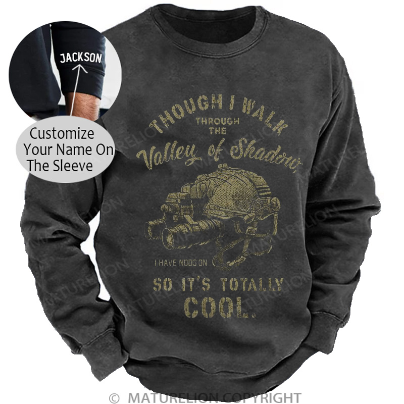 Maturelion Men's Sweatshirt Military Washed Sweatshirts