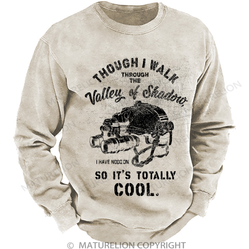 Maturelion Men's Sweatshirt Military Washed Sweatshirts