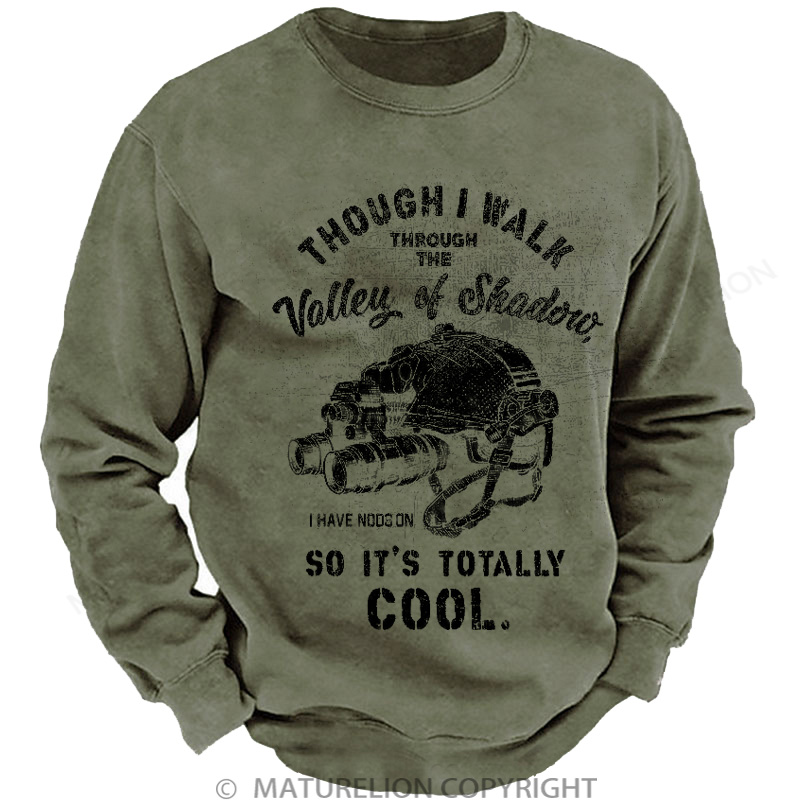 Maturelion Men's Sweatshirt Military Washed Sweatshirts