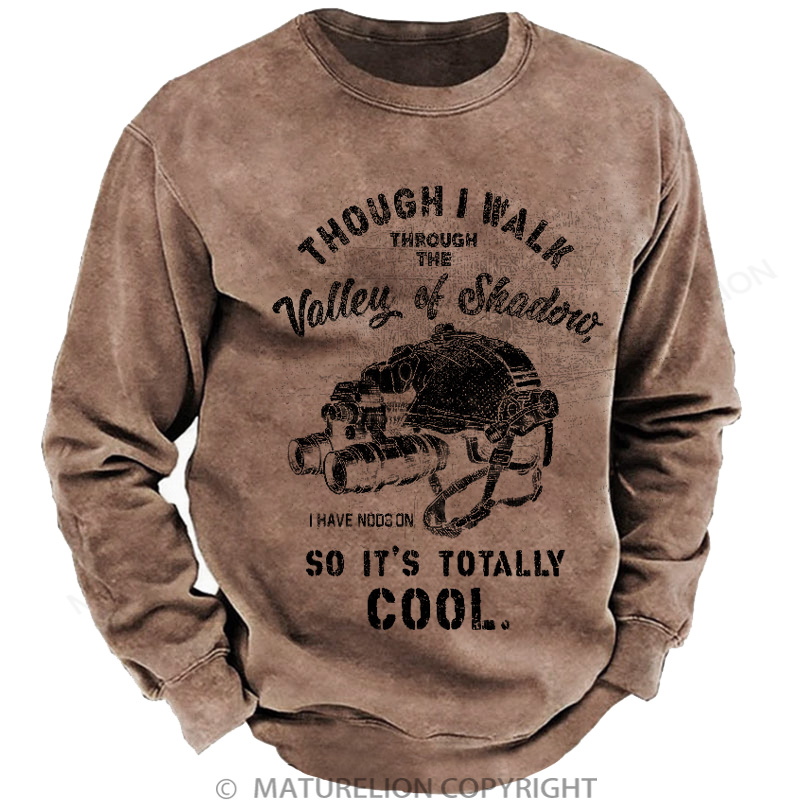 Maturelion Men's Sweatshirt Military Washed Sweatshirts