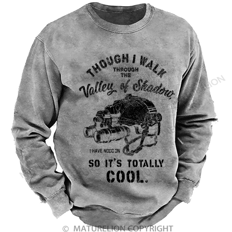 Maturelion Men's Sweatshirt Military Washed Sweatshirts