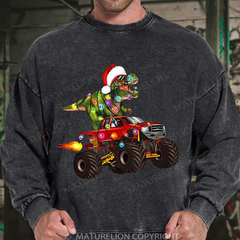 Maturelion Christmas Sweatshirt Toddler DTG Washed Sweatshirt
