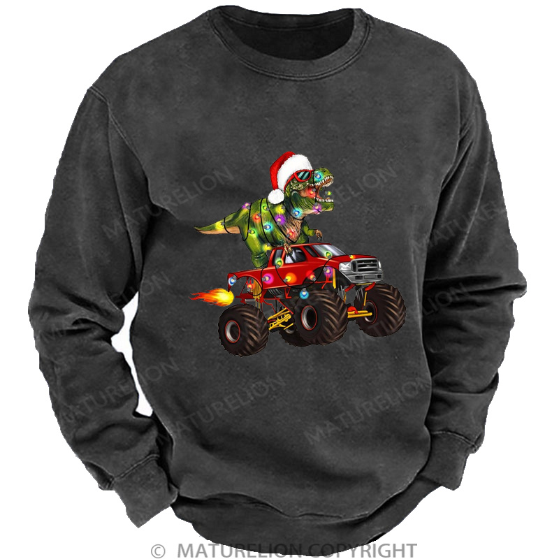 Maturelion Christmas Sweatshirt Toddler DTG Washed Sweatshirt