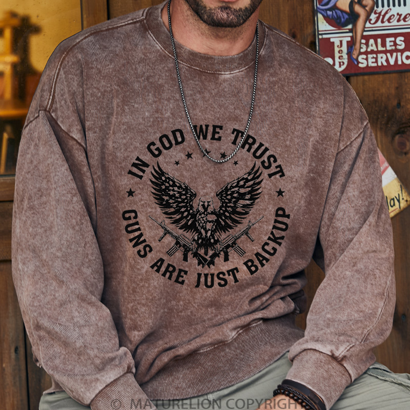 Maturelion In God We Trust Washed Sweatshirt