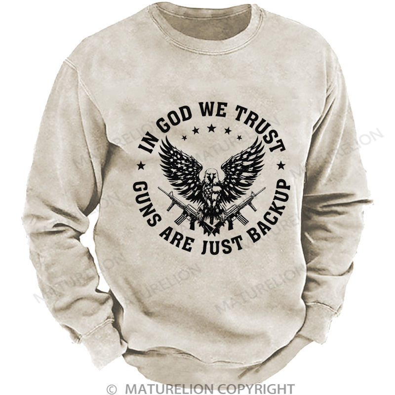Maturelion In God We Trust Washed Sweatshirt