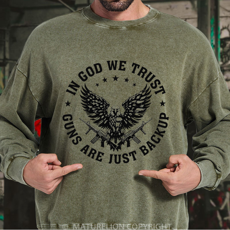 Maturelion In God We Trust Washed Sweatshirt
