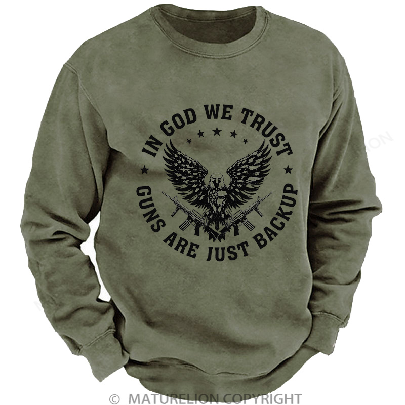 Maturelion In God We Trust Washed Sweatshirt