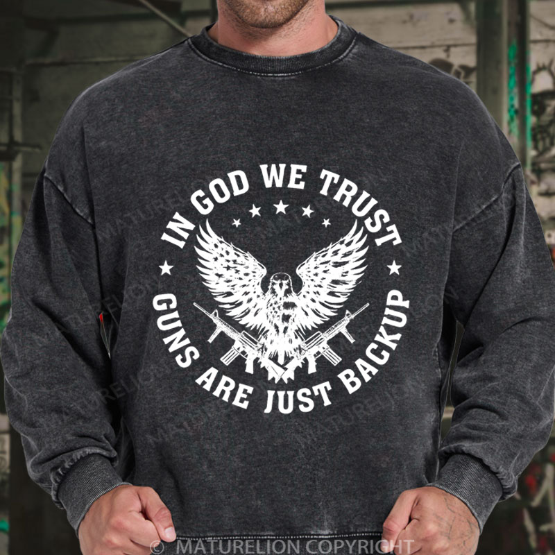 Maturelion In God We Trust Washed Sweatshirt
