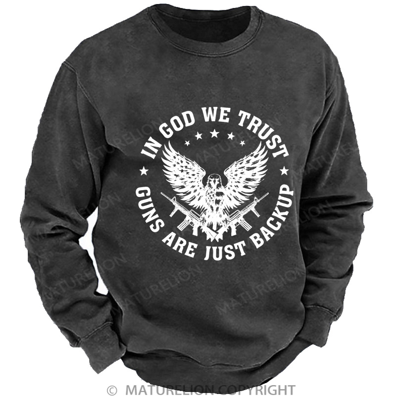 Maturelion In God We Trust Washed Sweatshirt