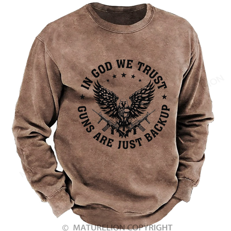 Maturelion In God We Trust Washed Sweatshirt
