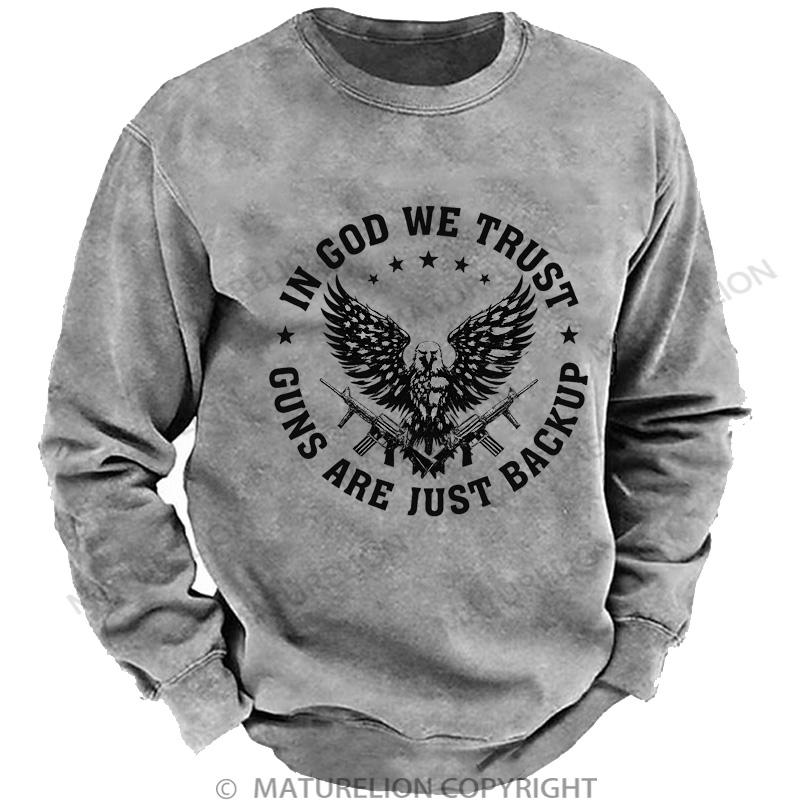 Maturelion In God We Trust Washed Sweatshirt