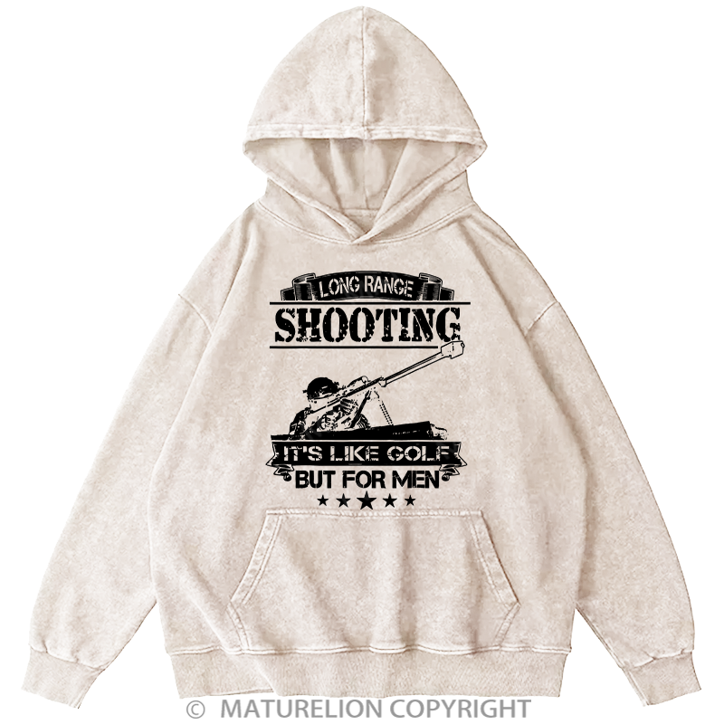 Maturelion Men's Hoodies Long Range Shooting It's Like Golf But For Men Hoodie