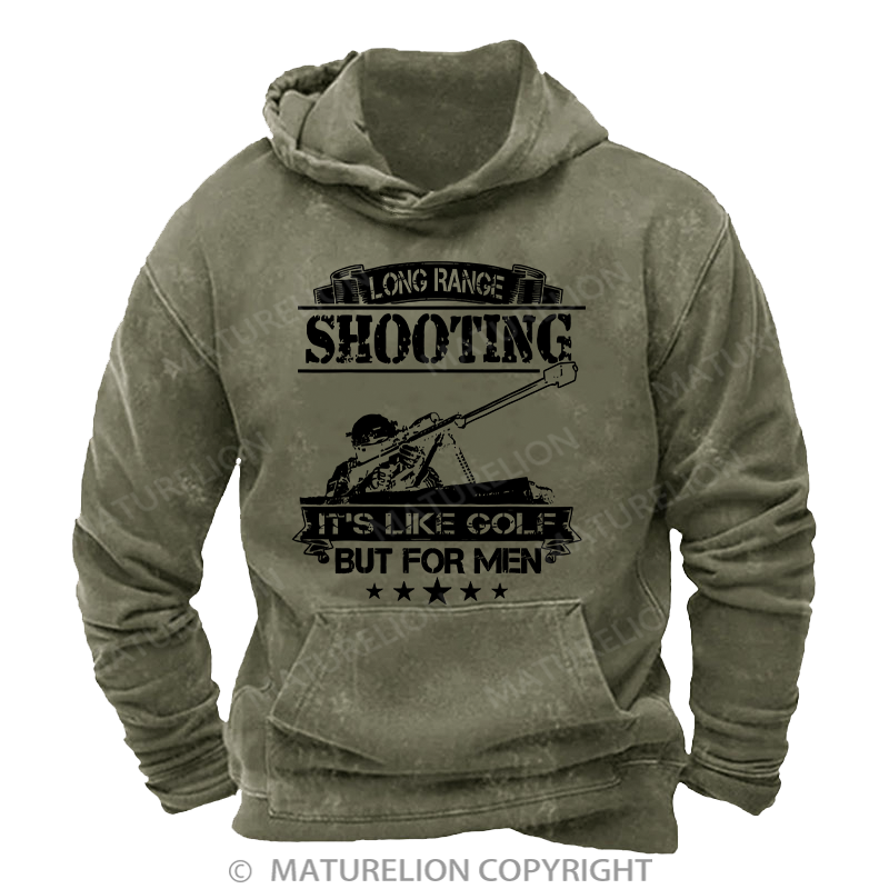 Maturelion Men's Hoodies Long Range Shooting It's Like Golf But For Men Hoodie