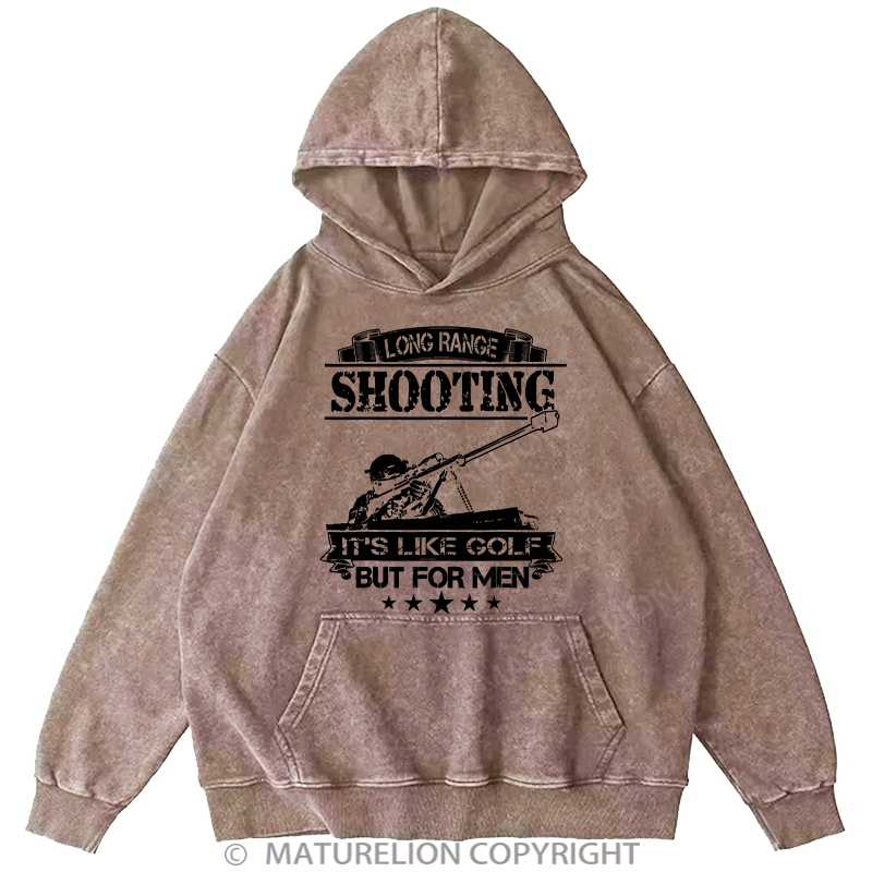 Maturelion Men's Hoodies Long Range Shooting It's Like Golf But For Men Hoodie