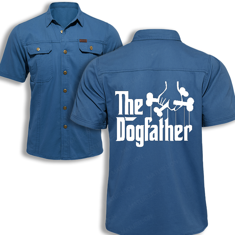 Maturelion Men's Work Shirt The Dogfather Work Shirt