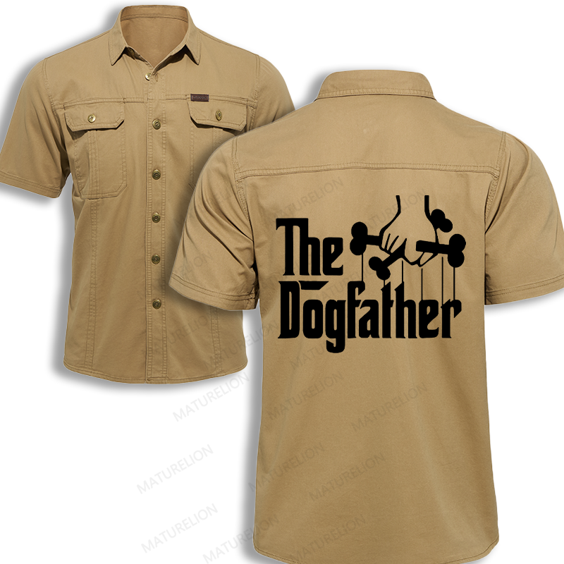 Maturelion Men's Work Shirt The Dogfather Work Shirt