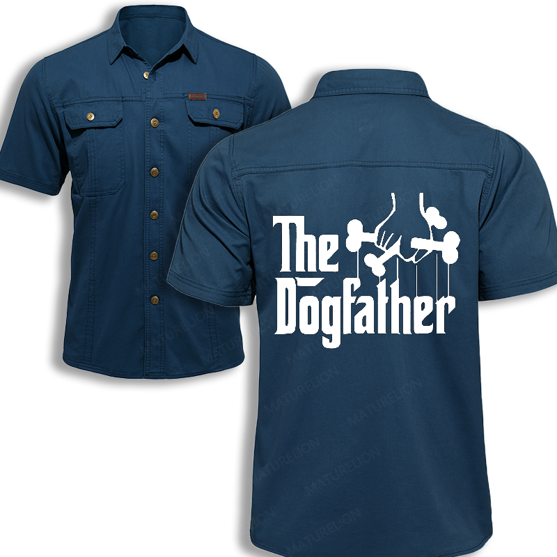 Maturelion Men's Work Shirt The Dogfather Work Shirt