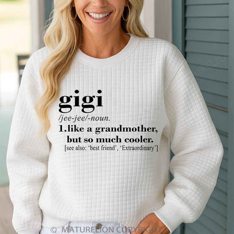 Maturelion Men's Sweatshirt Gigi Waffle Knit Sweatshirt