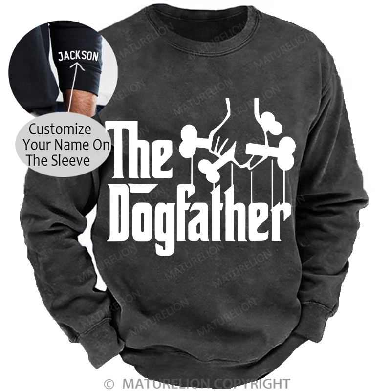 Maturelion Men's Sweatshirt The Dogfather Washed Sweatshirt