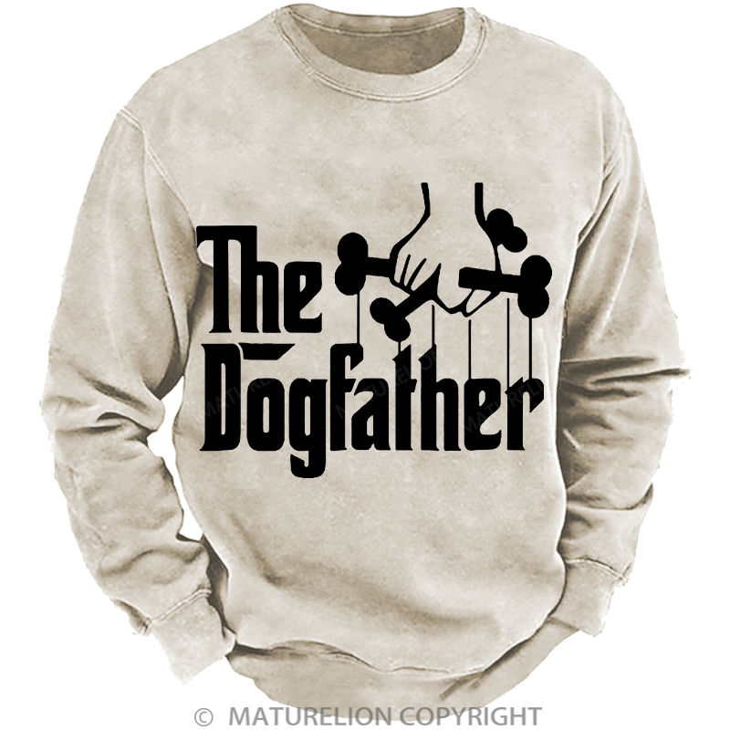 Maturelion Men's Sweatshirt The Dogfather Washed Sweatshirt