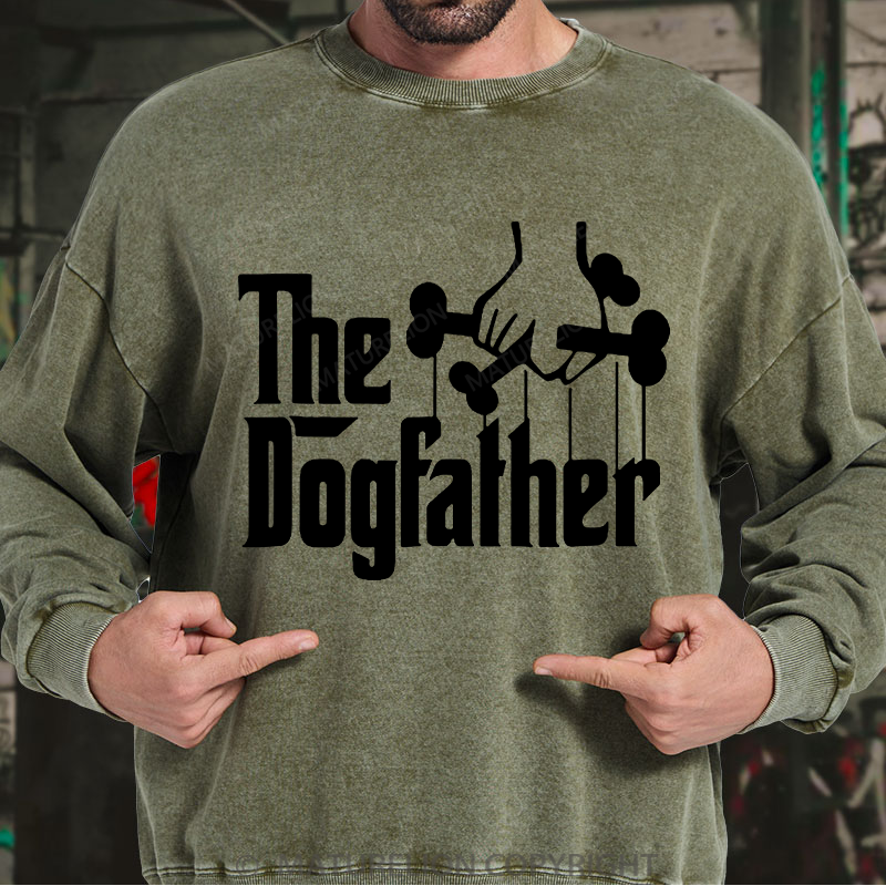 Maturelion Men's Sweatshirt The Dogfather Washed Sweatshirt