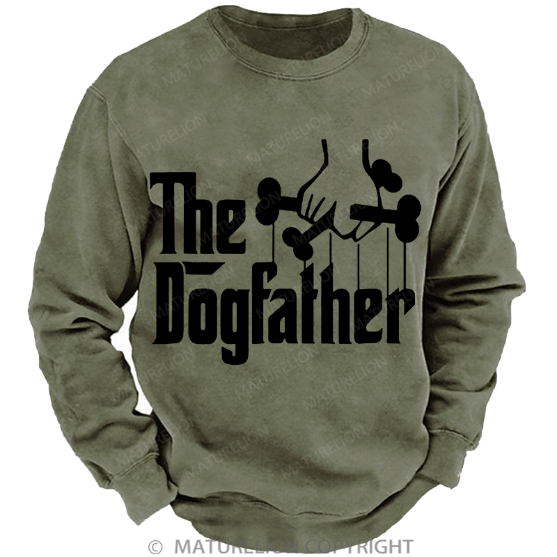 Maturelion Men's Sweatshirt The Dogfather Washed Sweatshirt