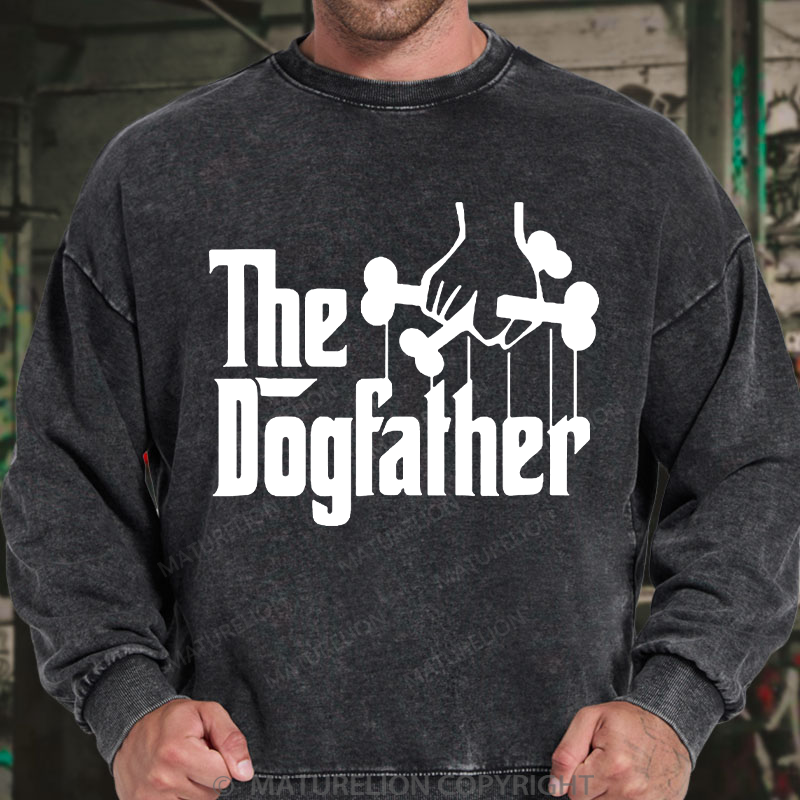 Maturelion Men's Sweatshirt The Dogfather Washed Sweatshirt