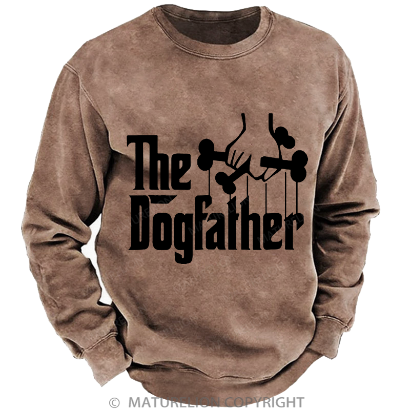 Maturelion Men's Sweatshirt The Dogfather Washed Sweatshirt