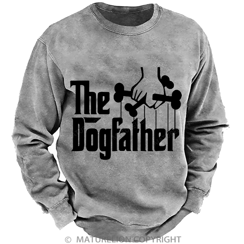 Maturelion Men's Sweatshirt The Dogfather Washed Sweatshirt