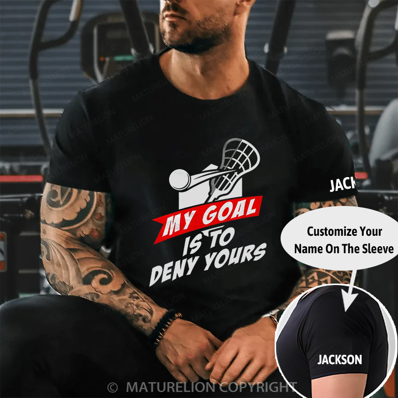 Maturelion Men's T-Shirt Lacrosse Cotton T-Shirt