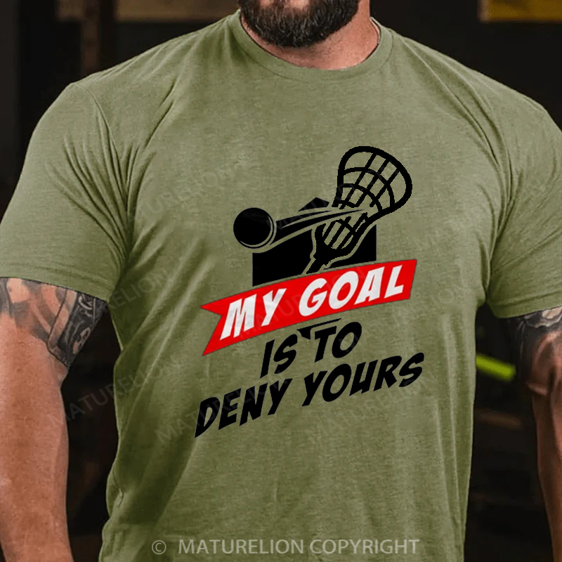 Maturelion Men's T-Shirt Lacrosse Cotton T-Shirt