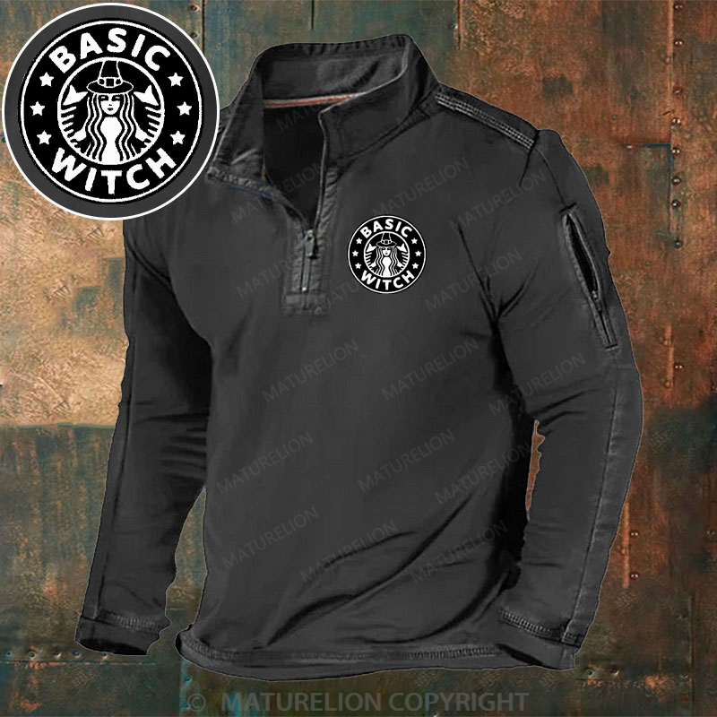 Maturelion Men's Henley Shirt Basic Witch Henley Shirt