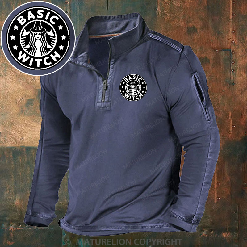 Maturelion Men's Henley Shirt Basic Witch Henley Shirt