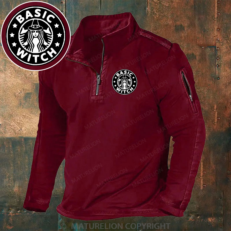 Maturelion Men's Henley Shirt Basic Witch Henley Shirt