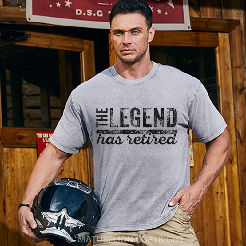 Maturelion Men's T-Shirt The Legend Has Retired Cotton T-Shirt