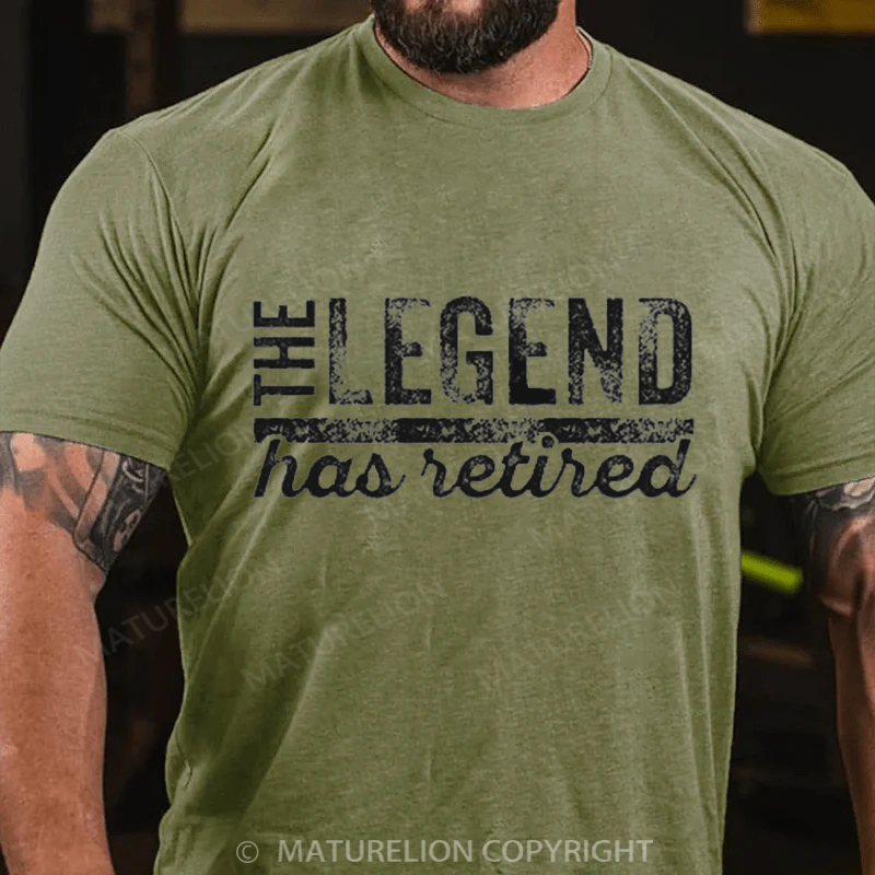 Maturelion Men's T-Shirt The Legend Has Retired Cotton T-Shirt
