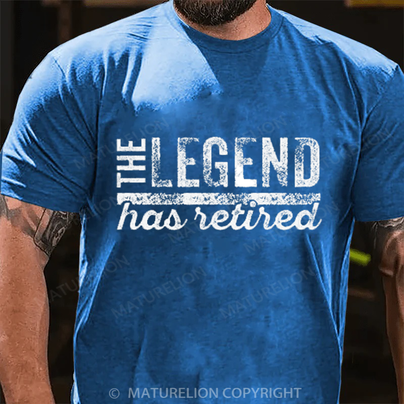 Maturelion Men's T-Shirt The Legend Has Retired Cotton T-Shirt