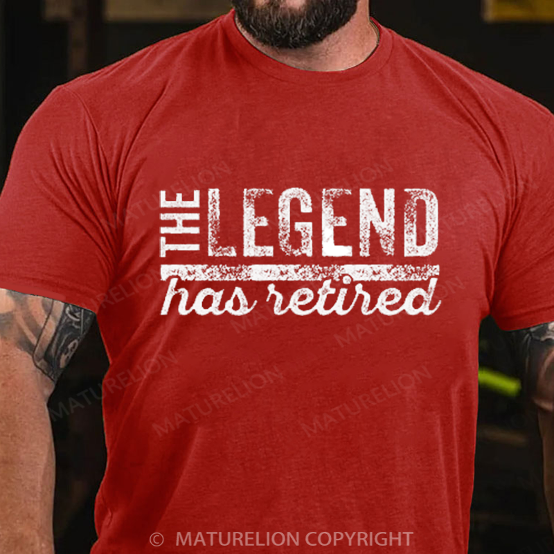 Maturelion Men's T-Shirt The Legend Has Retired Cotton T-Shirt