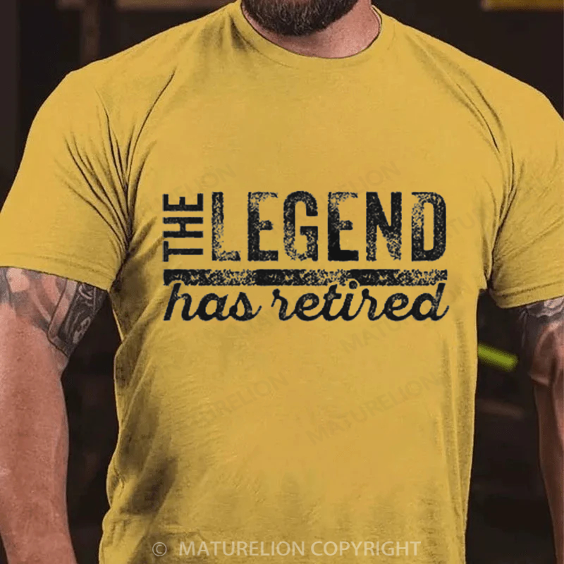 Maturelion Men's T-Shirt The Legend Has Retired Cotton T-Shirt