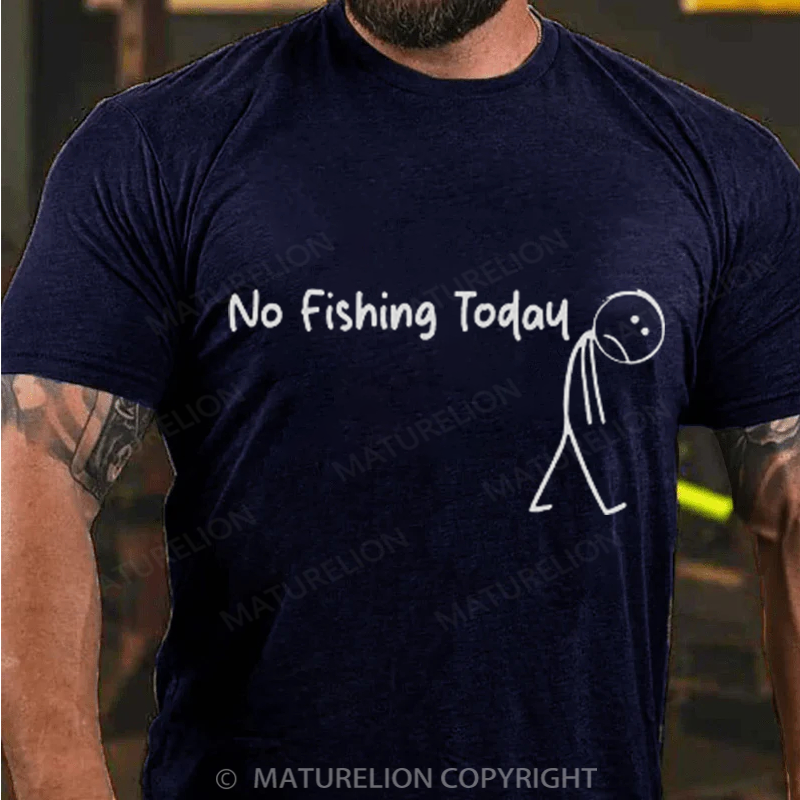 Maturelion Men's T-Shirt Fishing Cotton T-Shirt