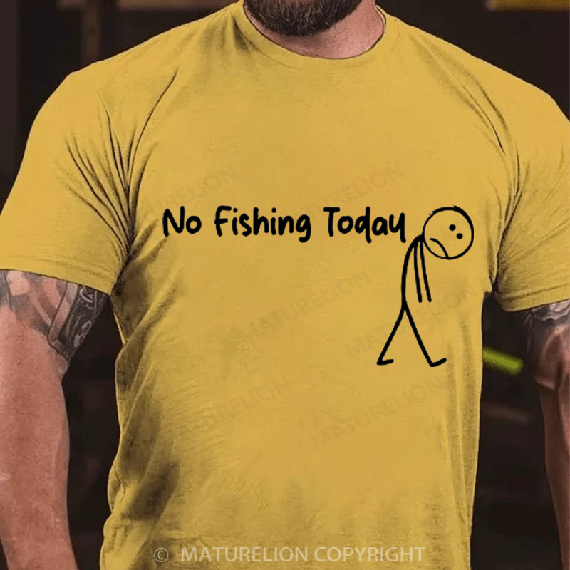 Maturelion Men's T-Shirt Fishing Cotton T-Shirt